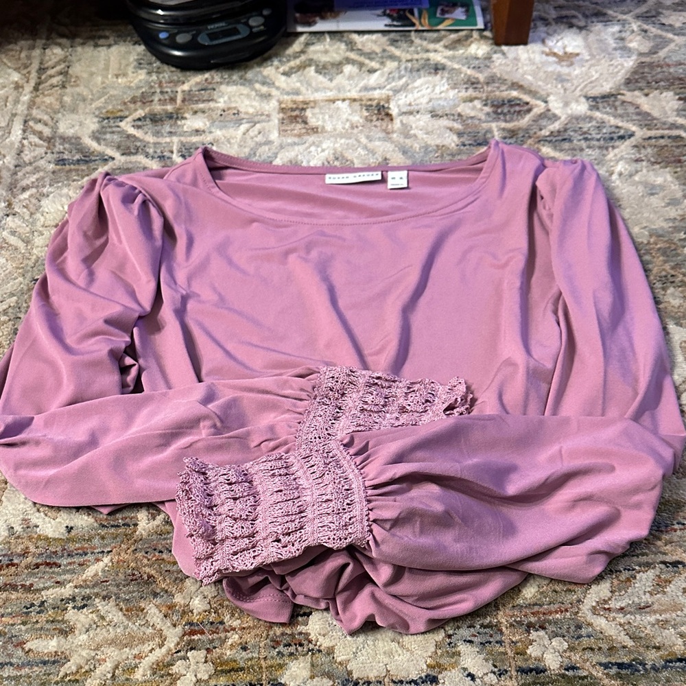 Susan Graver Rose Blouse NWOT